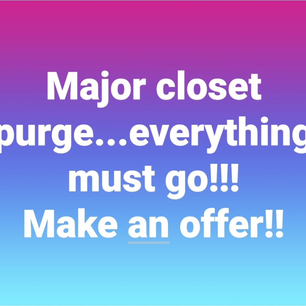 Major Closet Purge - Everything Must Go!!